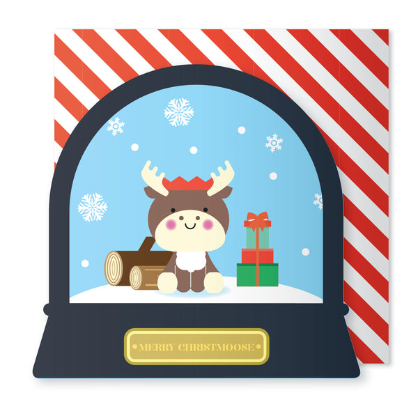 Christmoose Snow Globe Card