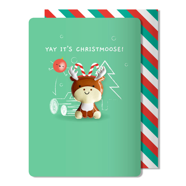 Christmas Moose Magnet Card