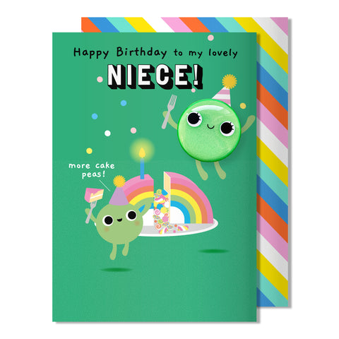 Niece Birthday Pea Magnet Card