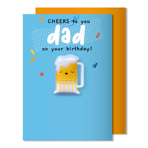 Cheers Dad Birthday Magnet Card